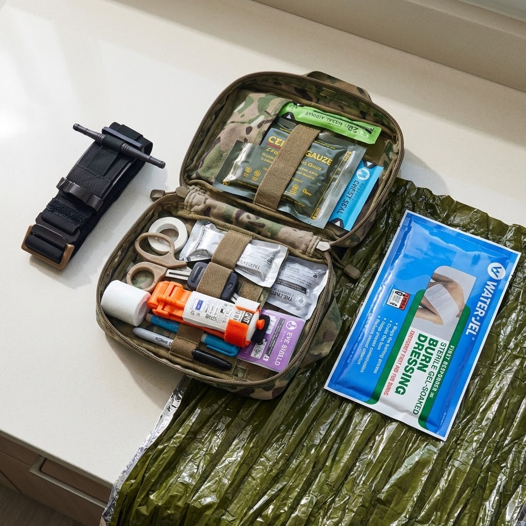 Sample IFAK pouch with Blizzard 2-layer IFAK blanket